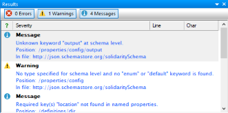 JSON schema analyzer runs in the background