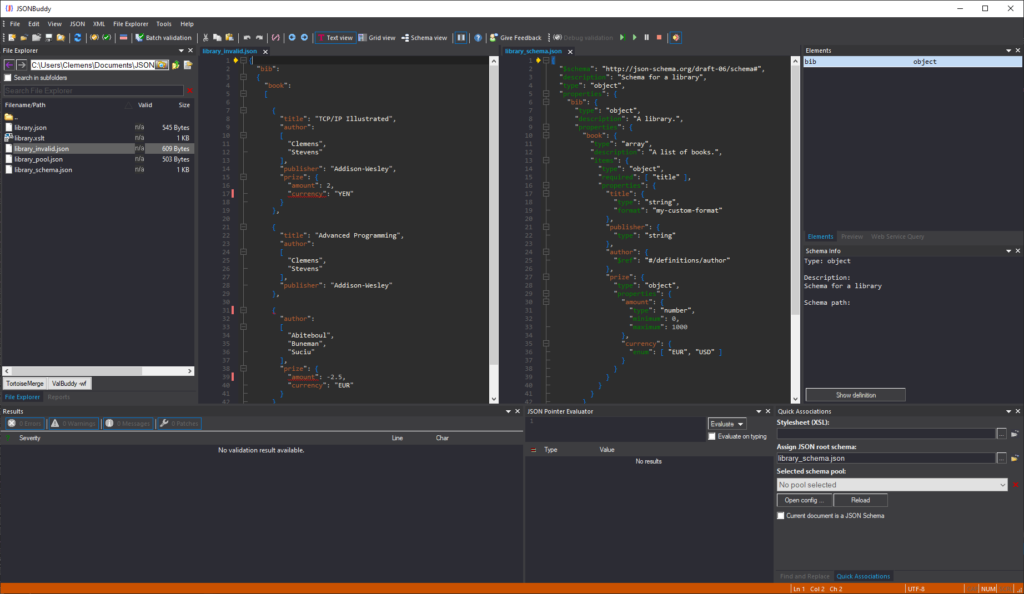 Starting the JSON validation debugger