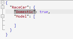 JSONBuddy for Windows showing a formatted nested JSON object with code-folding controls
