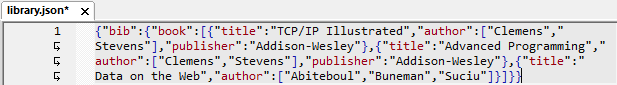 Compact JSON shown on one long line in JSONBuddy for Windows