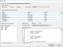 Umwandlung von CSV Text in JSON Daten.